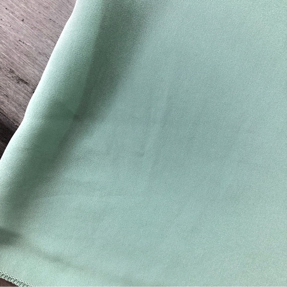 Vintage 70s-80s St. John Seafoam Button Front Long Sleeve Blouse - Picture 13 of 15